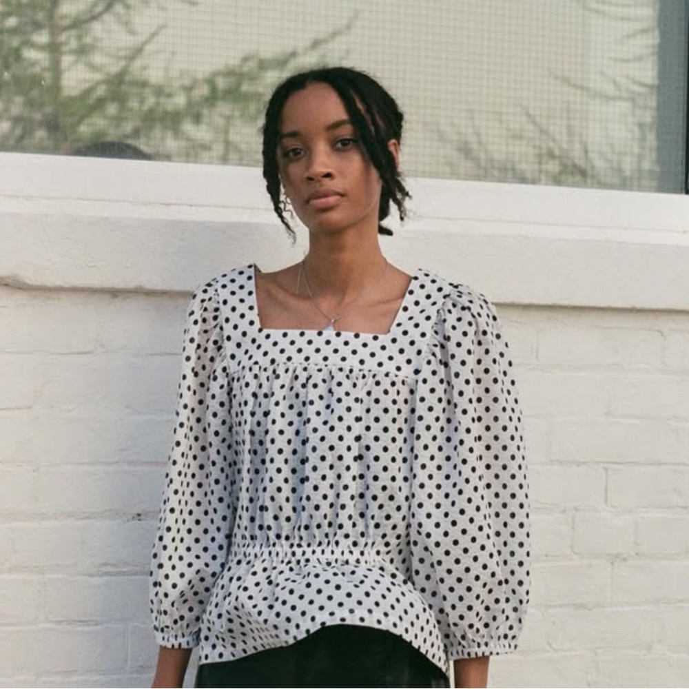Horses Atelier Riviera Polka Dot Diana Blouse 4 - Picture 2 of 10
